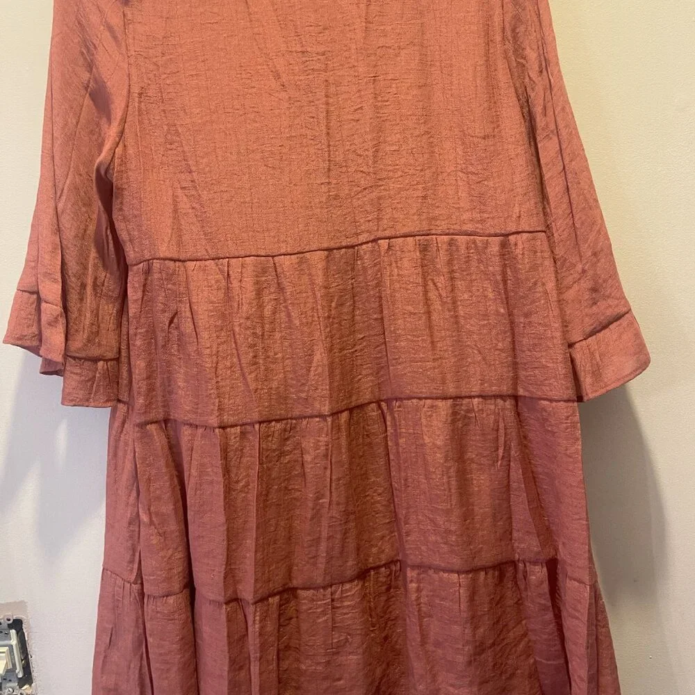 Naif Rust Ruffle Dress - Picture 3 of 3